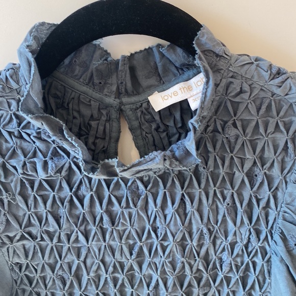 Love the Label puff sleeve dress in blue - Picture 2 of 3